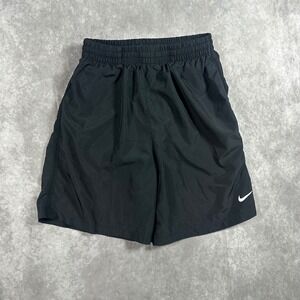 Nike Girls Dri-FIT Black Athletic Shorts Kids Large L Elastic Waist Running Gym